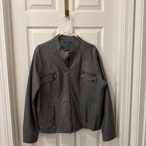 Apt. 9 Gray Leather Jacket